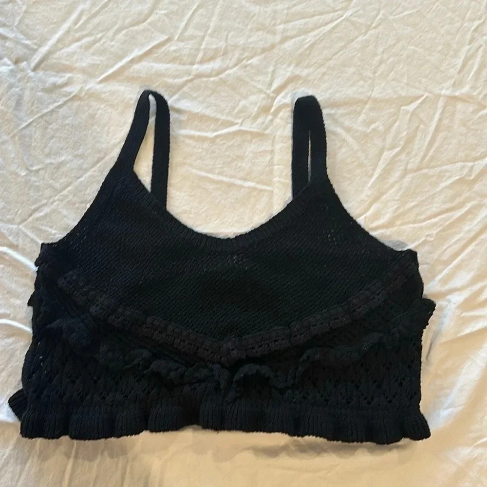Zara knit crop cami tank‎ top super cute large